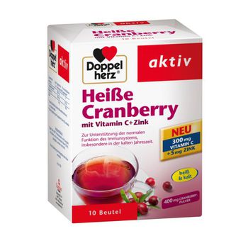 DOPPELHERZ heiße Cranberry m.Vit.C+Zink Granulat